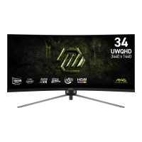 MSI 34吋 MAG 345CQRF E20 UWQHD Rapid VA 200Hz 1000R 曲面電競顯示器
