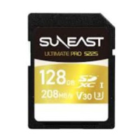 Suneast Ultimate Pro S225 Gold Series SDXC UHS-I V30 Card 128GB [R:208] (SE-FS1128G23W1F)
