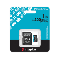 Kingston Canvas Go! Plus A2 V30 microSDXC 記憶卡 with SD Adapter 1TB [R:200 W:160] (SDCG4/1TB)