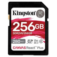Kingston Canvas React Plus UHS-II SDXC 記憶卡 128GB [R:300 W:260] (SDR2/128GB)
