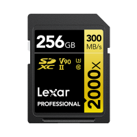 Lexar Gold Series Professional 2000x UHS-II SDXC 記憶卡 256GB [R:300 W:260]