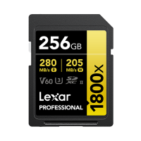 Lexar Professional 1800x SDXC UHS-II Card GOLD Series 256GB [R:280 W:205]