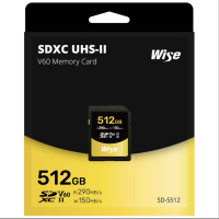 Wise Advanced SDXC UHS-II V60 記憶卡 512GB [R:290 W:150] (SD-S512)