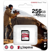 Kingston Canvas React Plus UHS-II SDXC 記憶卡 256GB [R:300 W:260] (SDR2/256GB)