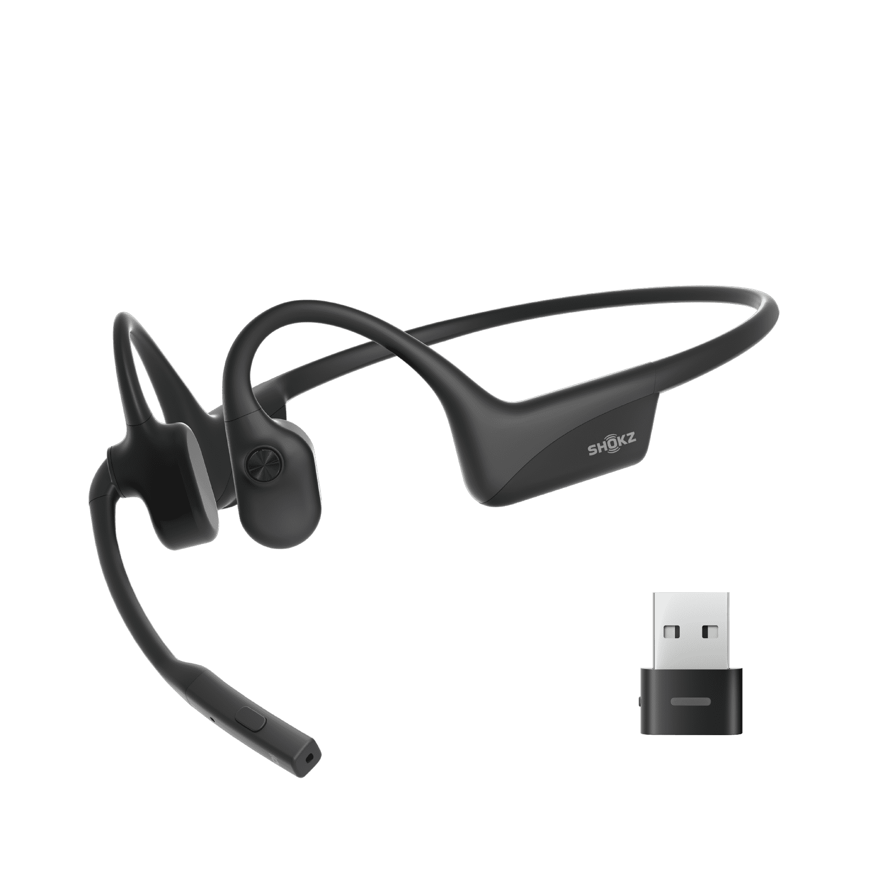 Shokz OpenComm UC 骨傳導通訊耳機 C102 with USB藍牙連接器 - | 1001