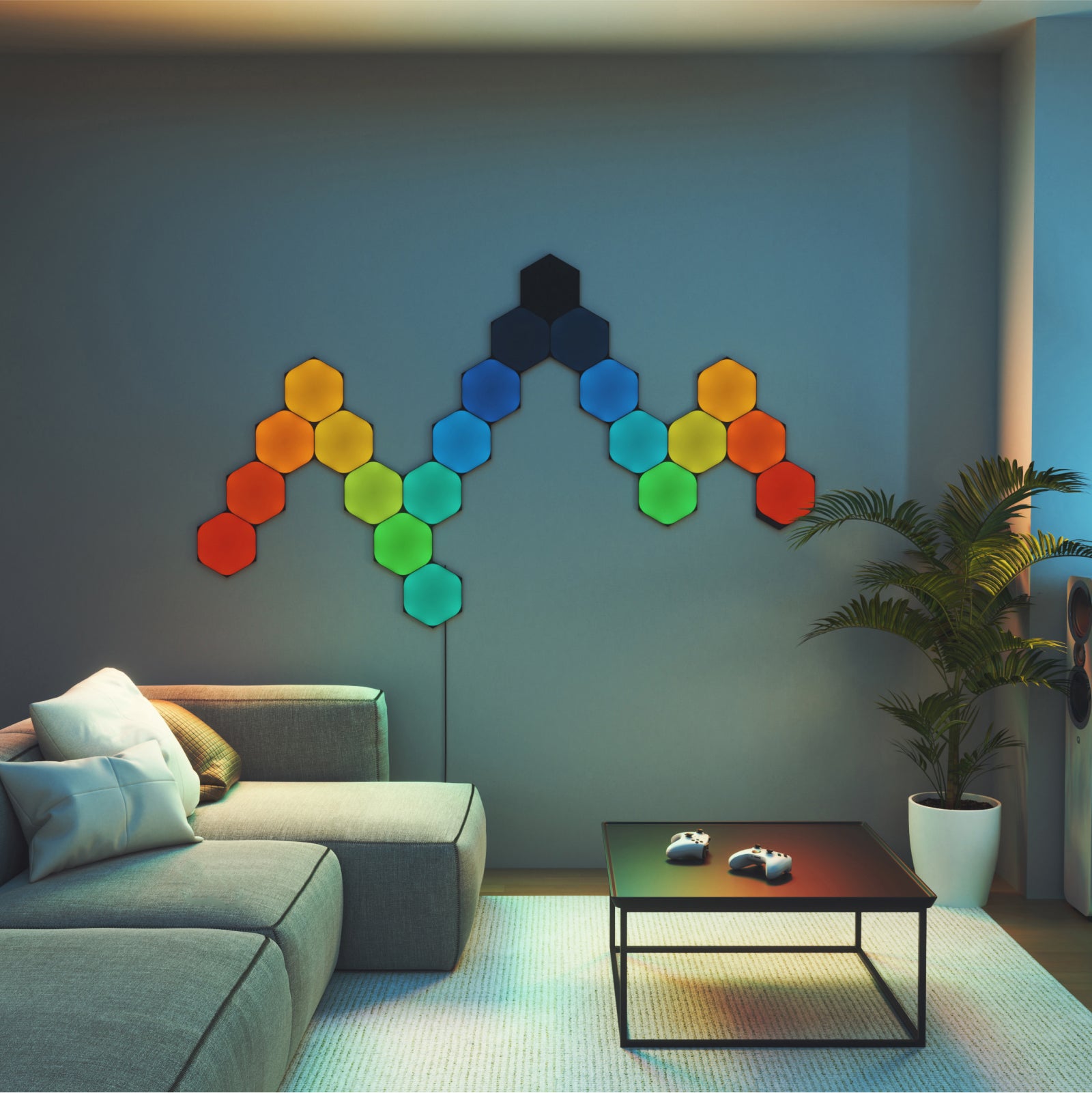 Nanoleaf Shapes Black Hexagons Starter Kit (9 panels) 六角形智能燈板入門套裝 (9塊) 圖 5