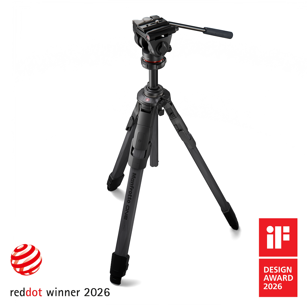 Manfrotto ONE Hybrid Carbon Fiber Tripod with 500X Fluid Head 碳纖維攝錄雲台套裝 MKONEC-500X
