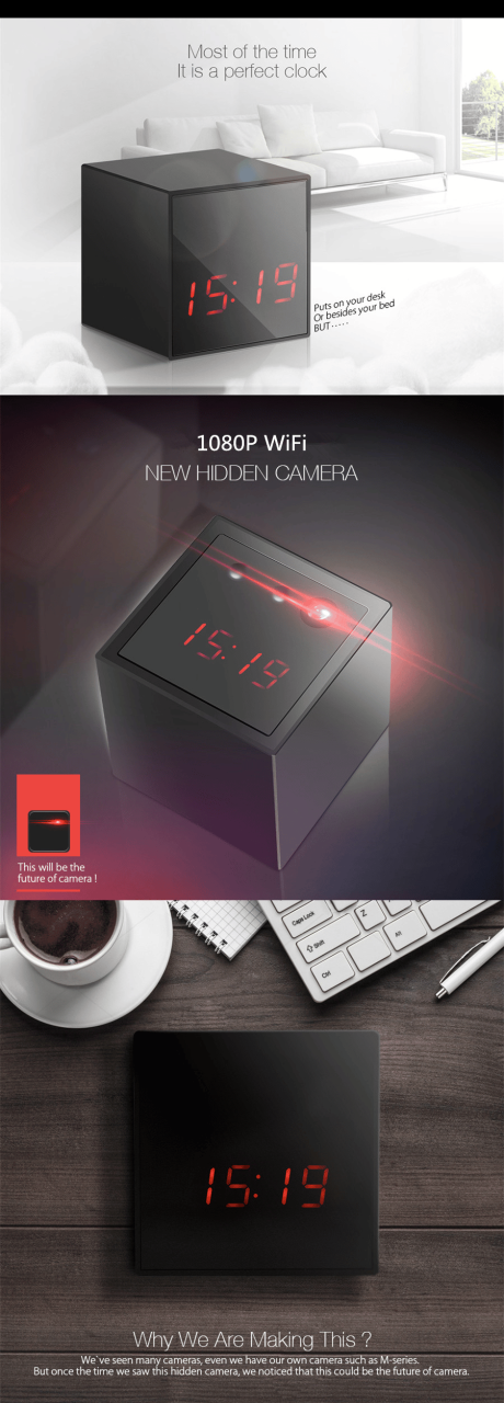 多功能喇叭時鐘攝影機